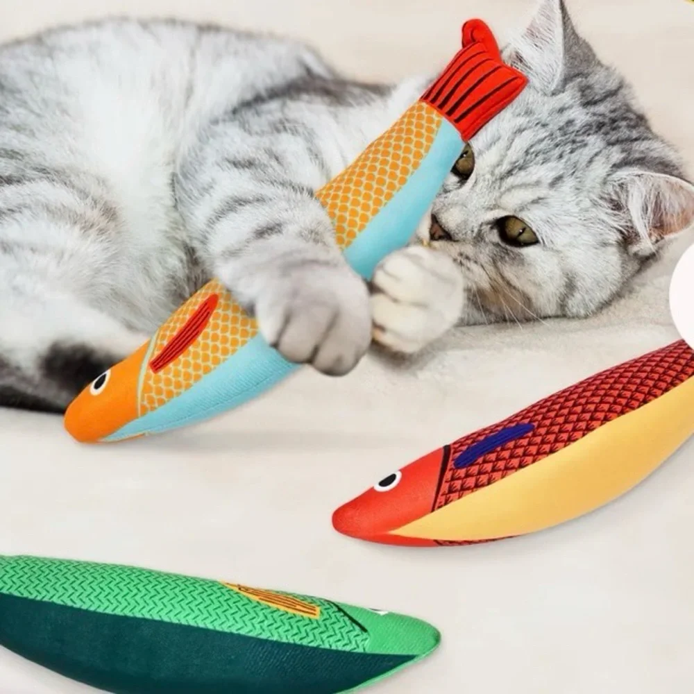 Petprana Cat Toys - 3 FISH in box!! Interactive cat Fun toy For Active Cats